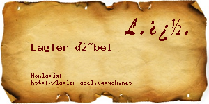 Lagler Ábel névjegykártya